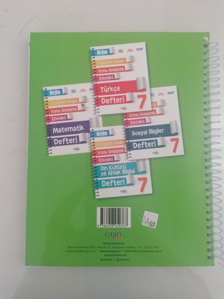 Orjin 7. Sınıf Fen Bilimleri Defteri - Görsel 2