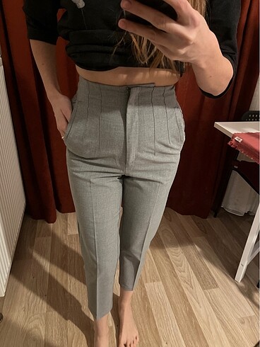 Xs beden gri kumaş pantolon