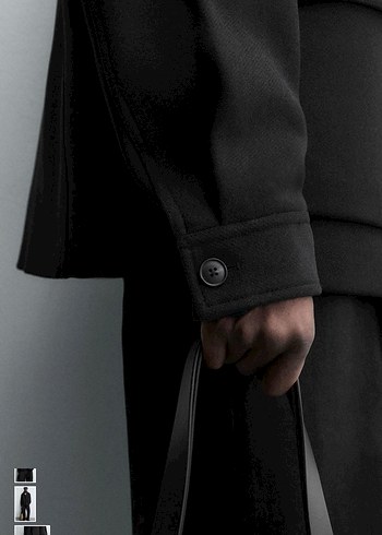 zara regural fit cepli kaban - Görsel 8