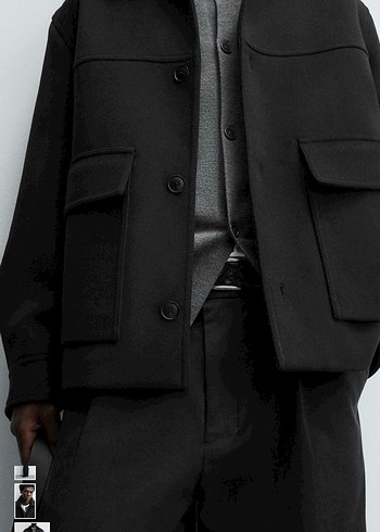 zara regural fit cepli kaban - Görsel 3