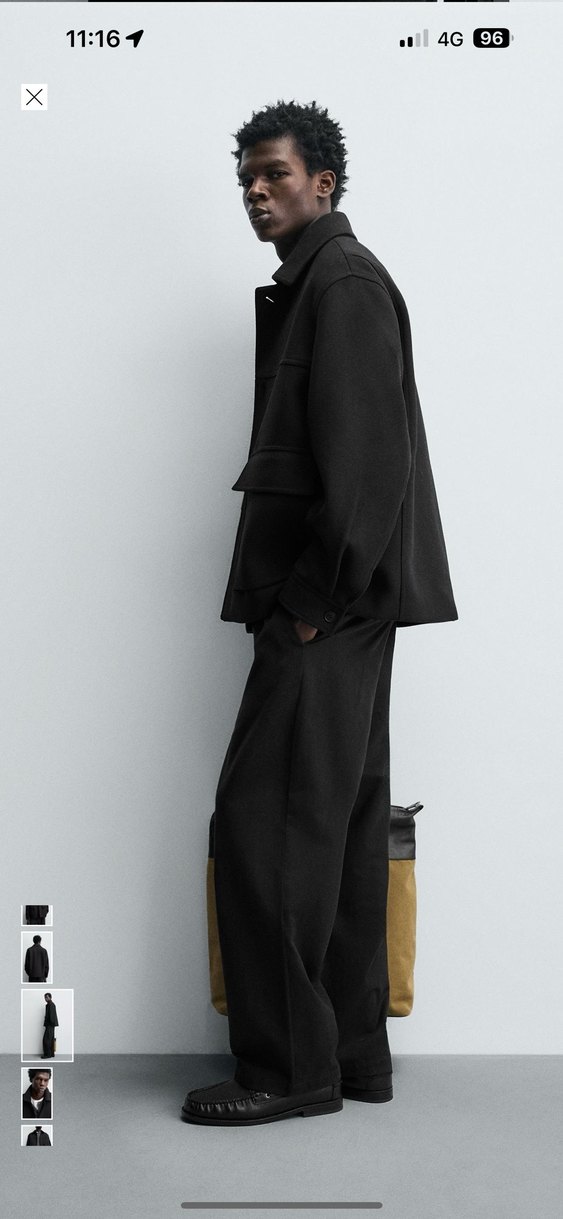 zara regural fit cepli kaban - Görsel 5