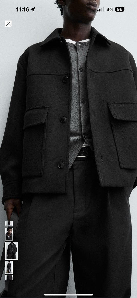 zara regural fit cepli kaban - Görsel 3