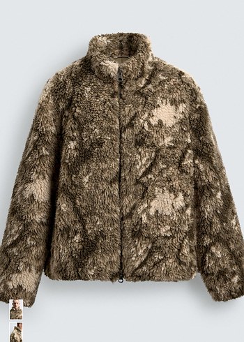 zara desenli suni ceket - Görsel 8