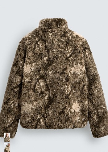 zara desenli suni ceket - Görsel 9