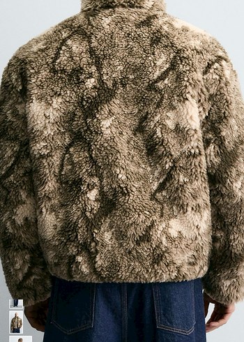 zara desenli suni ceket - Görsel 4