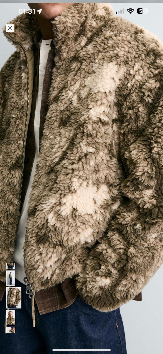 zara desenli suni ceket - Görsel 2