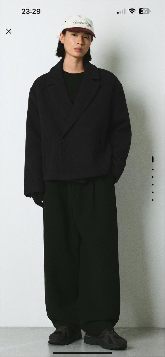 bershka kruvaze kaşe ceket - Görsel 4