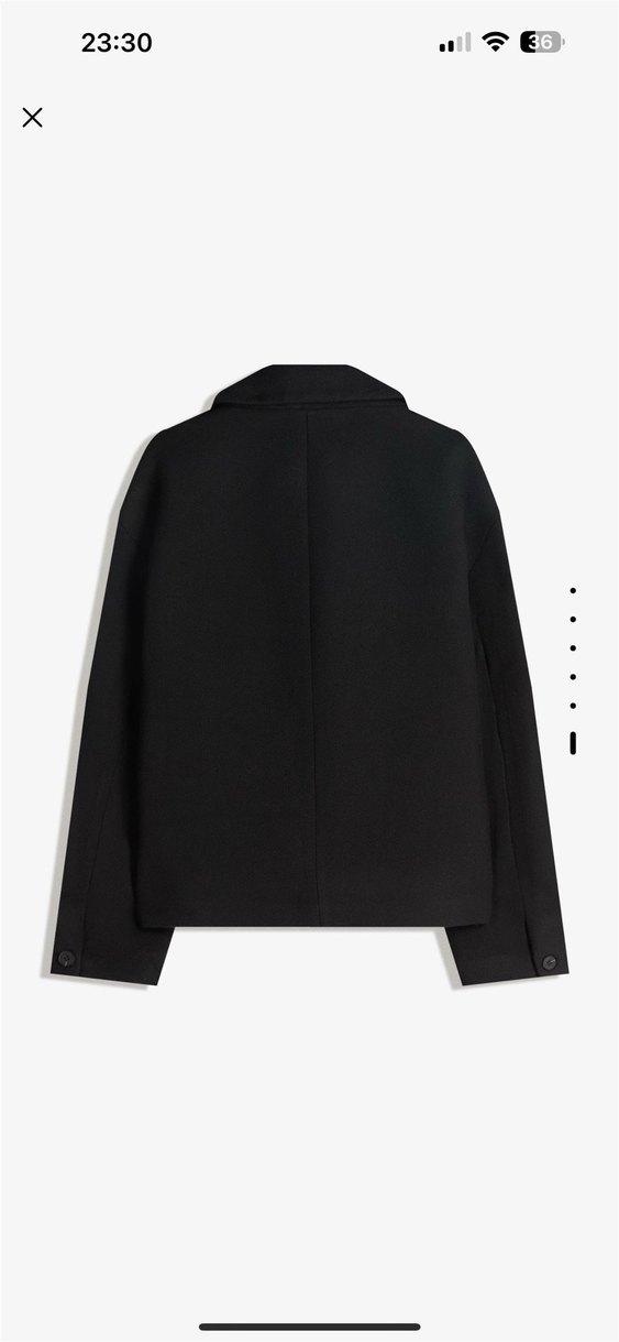 bershka kruvaze kaşe ceket - Görsel 2