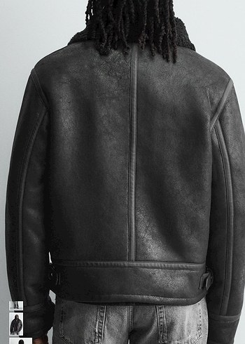 zara kontrast deri ceket - Görsel 3