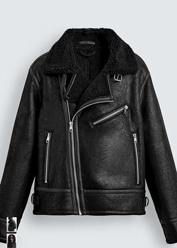 zara kontrast deri ceket - Görsel 8