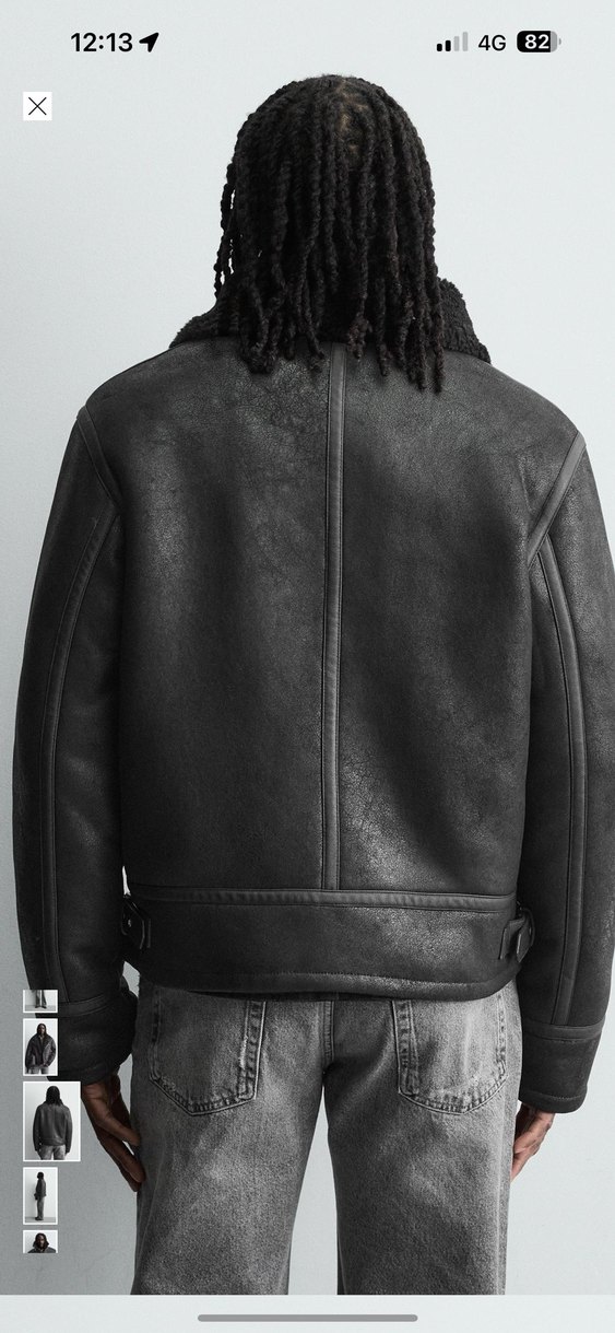 zara kontrast deri ceket - Görsel 3