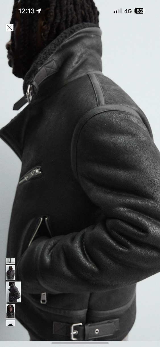 zara kontrast deri ceket - Görsel 5