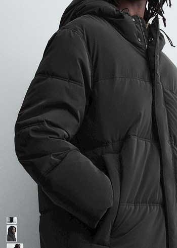 zara uzun şişme kaban - Görsel 7