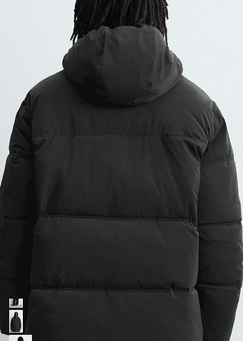 zara uzun şişme kaban - Görsel 4