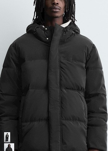 zara uzun şişme kaban - Görsel 2