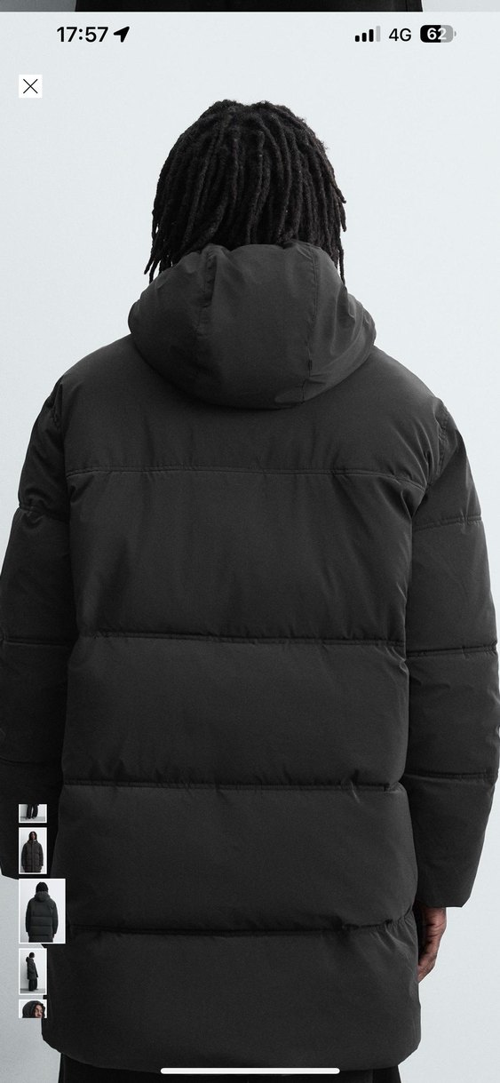 zara uzun şişme kaban - Görsel 4