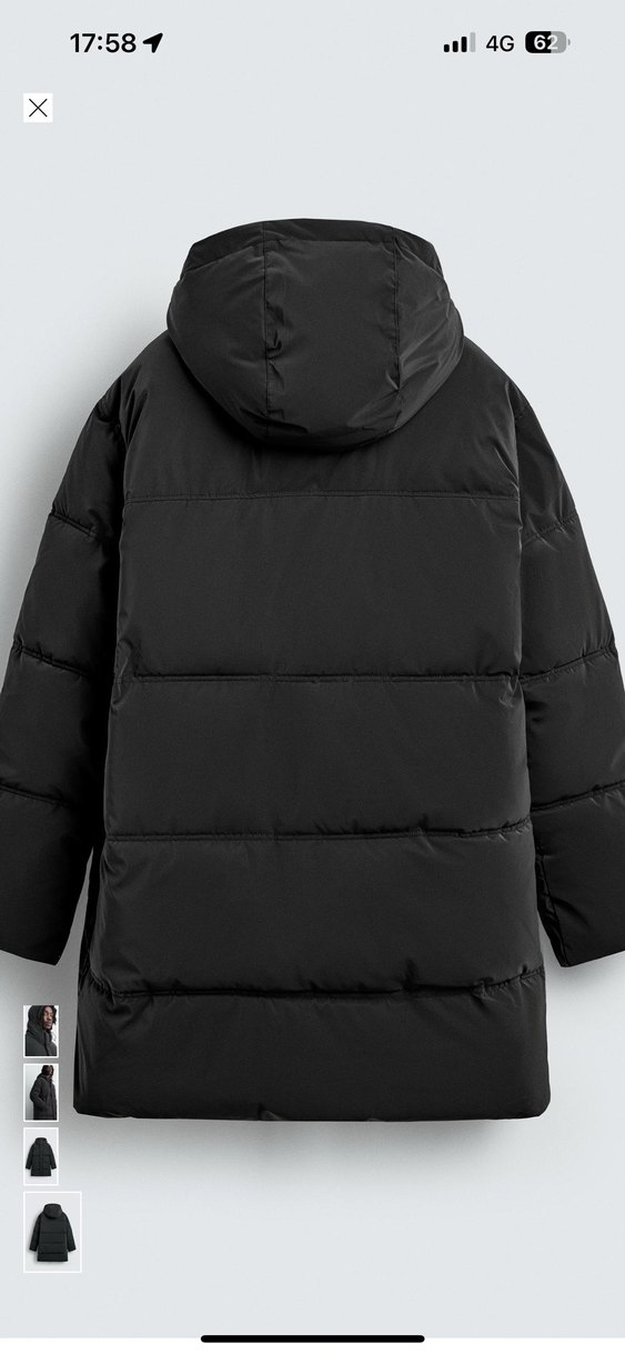 zara uzun şişme kaban - Görsel 5