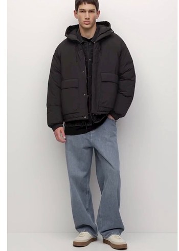 pull bear kısa şişme ceket - Görsel 2