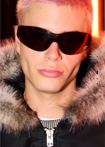 bershka suni kürk yakalı teknik ceket - Görsel 4