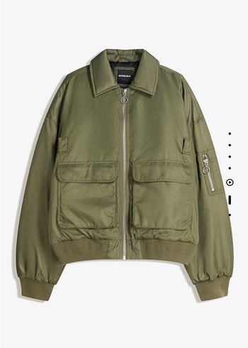 bershka teknik bomber ceket - Görsel 5