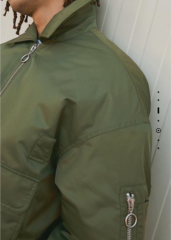 bershka teknik bomber ceket - Görsel 3