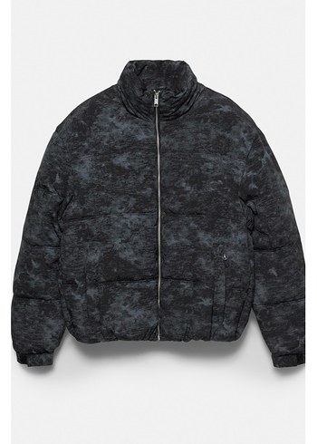 pull bear batık desenli şişme ceket - Görsel 6