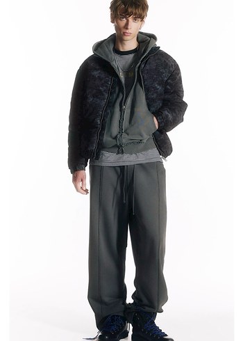 pull bear batık desenli şişme ceket - Görsel 2