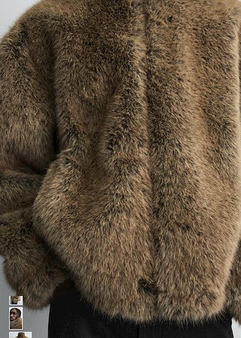 zara kısa suni kaban - Görsel 9