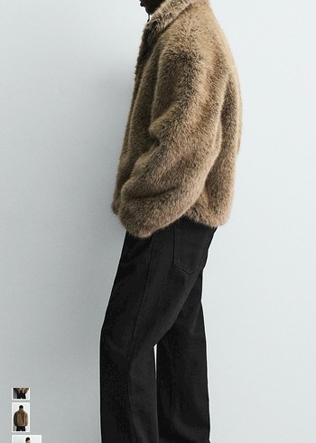 zara kısa suni kaban - Görsel 4