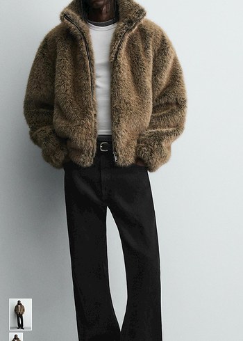 zara kısa suni kaban - Görsel 5