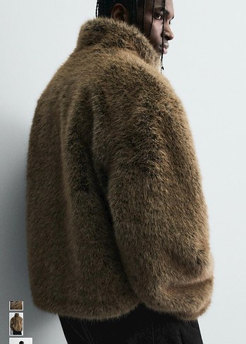 zara kısa suni kaban - Görsel 8