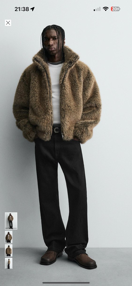 zara kısa suni kaban - Görsel 5