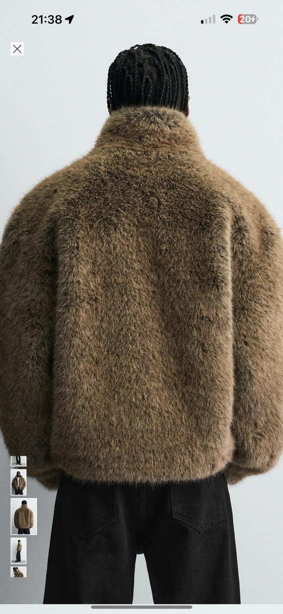 zara kısa suni kaban - Görsel 2