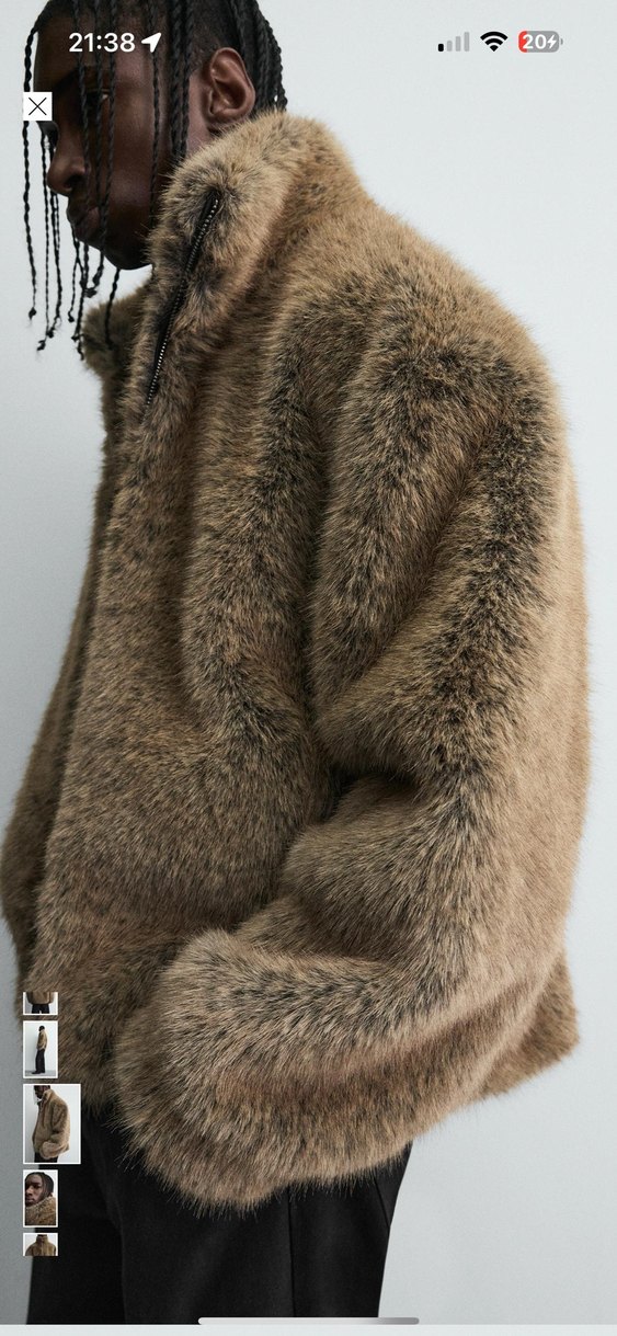 zara kısa suni kaban - Görsel 3