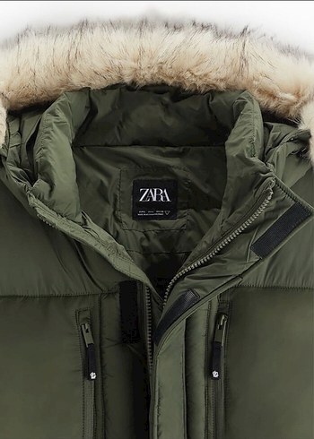 zara kapüşonlu şişme mont - Görsel 5