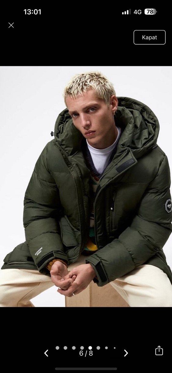 zara kapüşonlu şişme mont - Görsel 4