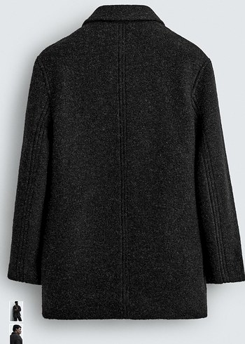 zara viral kruvaze yün karışımlı kaban - Görsel 5