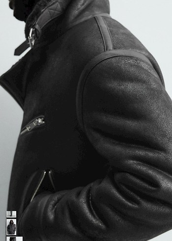 zara kontrast suni deri ceket - Görsel 6