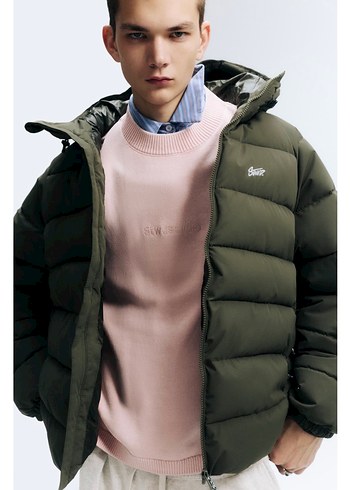 kapüşonlu şişme stwd mont - Görsel 2