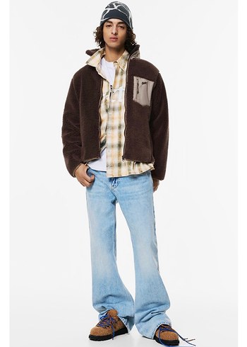 pull bear suni yünlü kombin ceket - Görsel 6