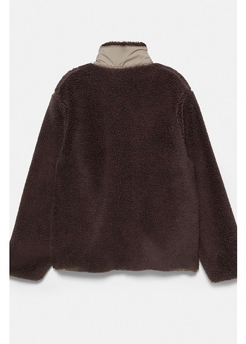 pull bear suni yünlü kombin ceket - Görsel 4