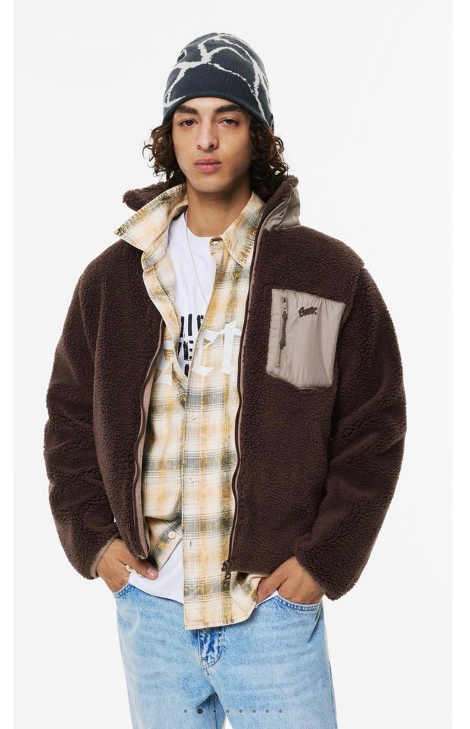 pull bear suni yünlü kombin ceket - Görsel 2