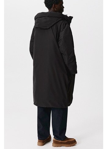 pull bear uzun şişme kaban - Görsel 2