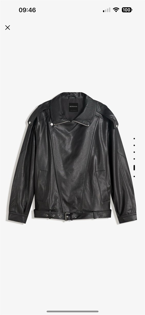 bershka kemerli suni deri ceket - Görsel 4