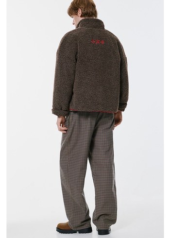 Kahverengi Fermuarlı Kadın Ceket - Görsel 4