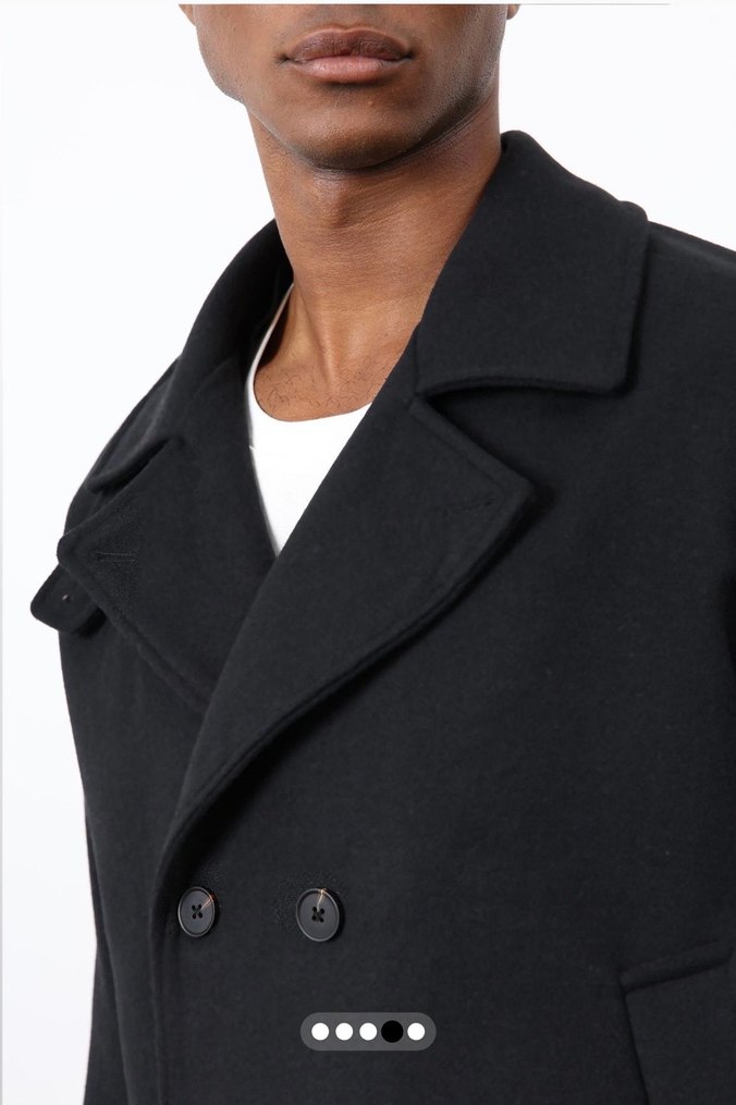 kruvaze kısa kaban - Görsel 5