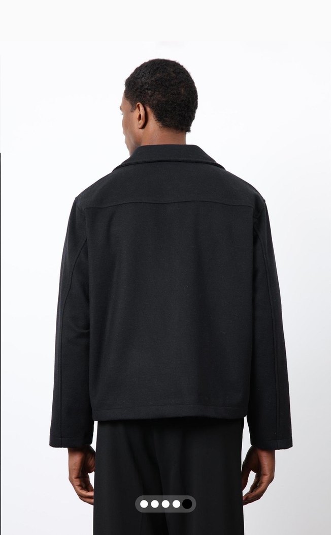 kruvaze kısa kaban - Görsel 4