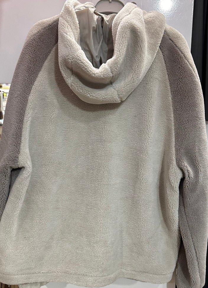 zara blok renkli suni yünlü ceket - Görsel 2