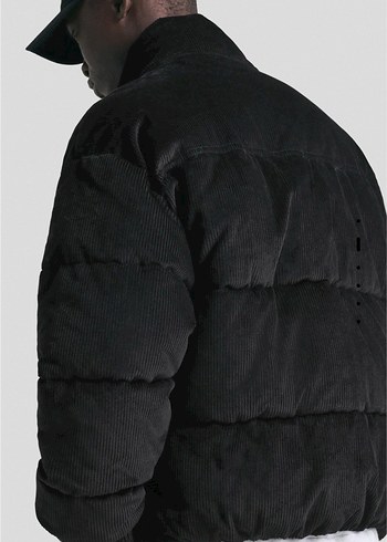 bershka fitilli kadife şişme ceket - Görsel 4