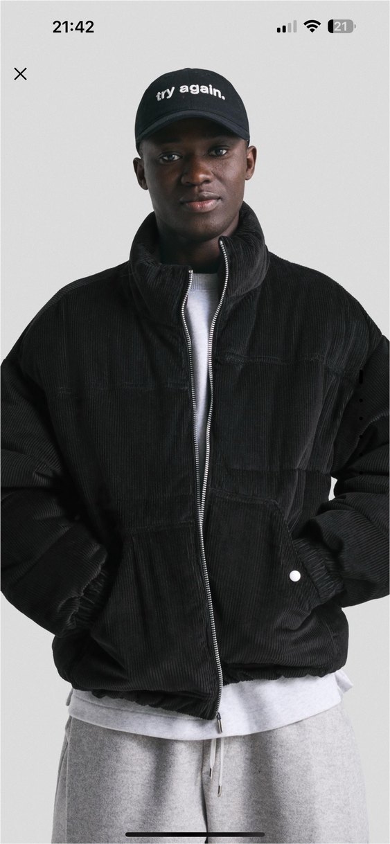 bershka fitilli kadife şişme ceket - Görsel 5